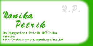 monika petrik business card